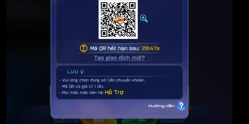 Đa dạng hình thức nạp tiền Vip79