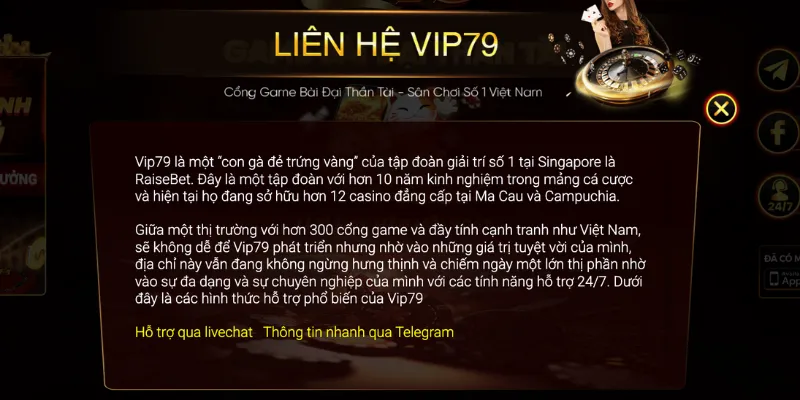 Liên hệ Vip79 nhanh chóng hiệu quả